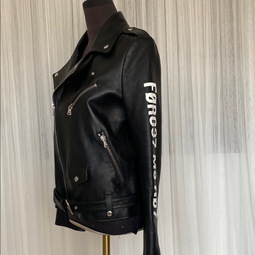 REDUCED!! Red Valentino Black Leather Motorcycle Jacket with Silver Hardware!
